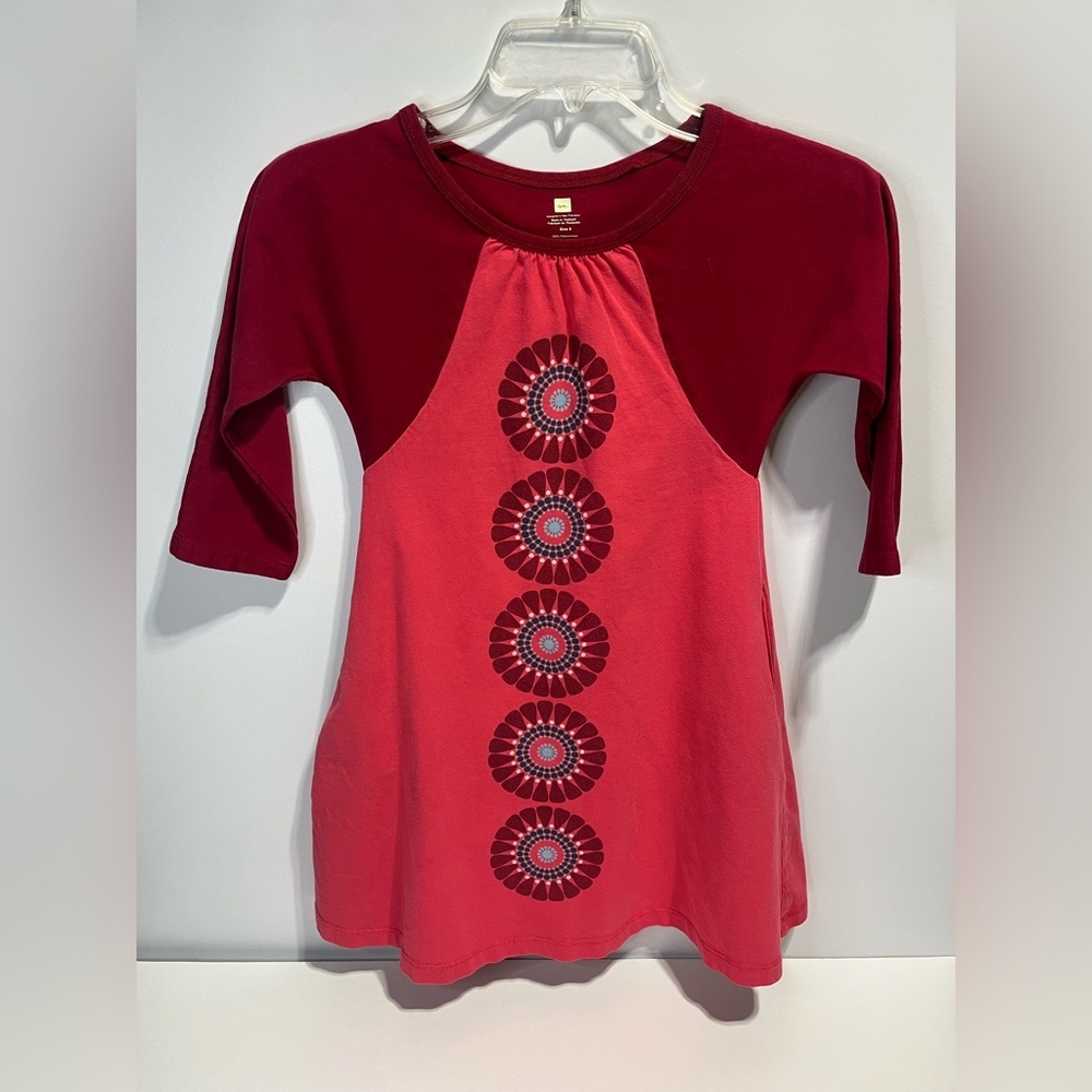 Tea Collection Red and Pink Kids Dress